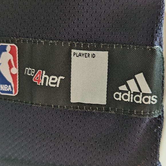Adidas NBA Basketball Jersey For Her Womens M Navy Mesh Logo Athletic - Picture 6 of 6